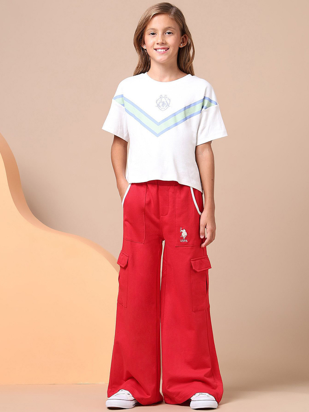 U.S. Polo Assn. Kids Infant Girls Pure Cotton Crago Track Pants
