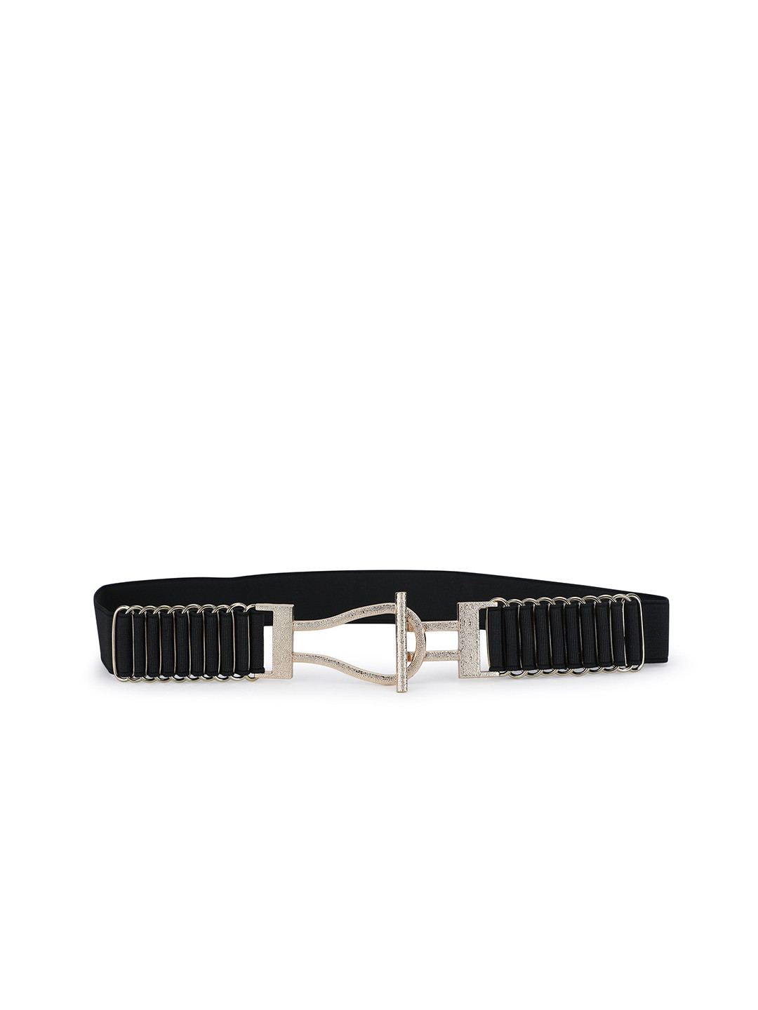 MICHAEL KOVLIN Women Retro Milan Shiny Gold Buckle Belt