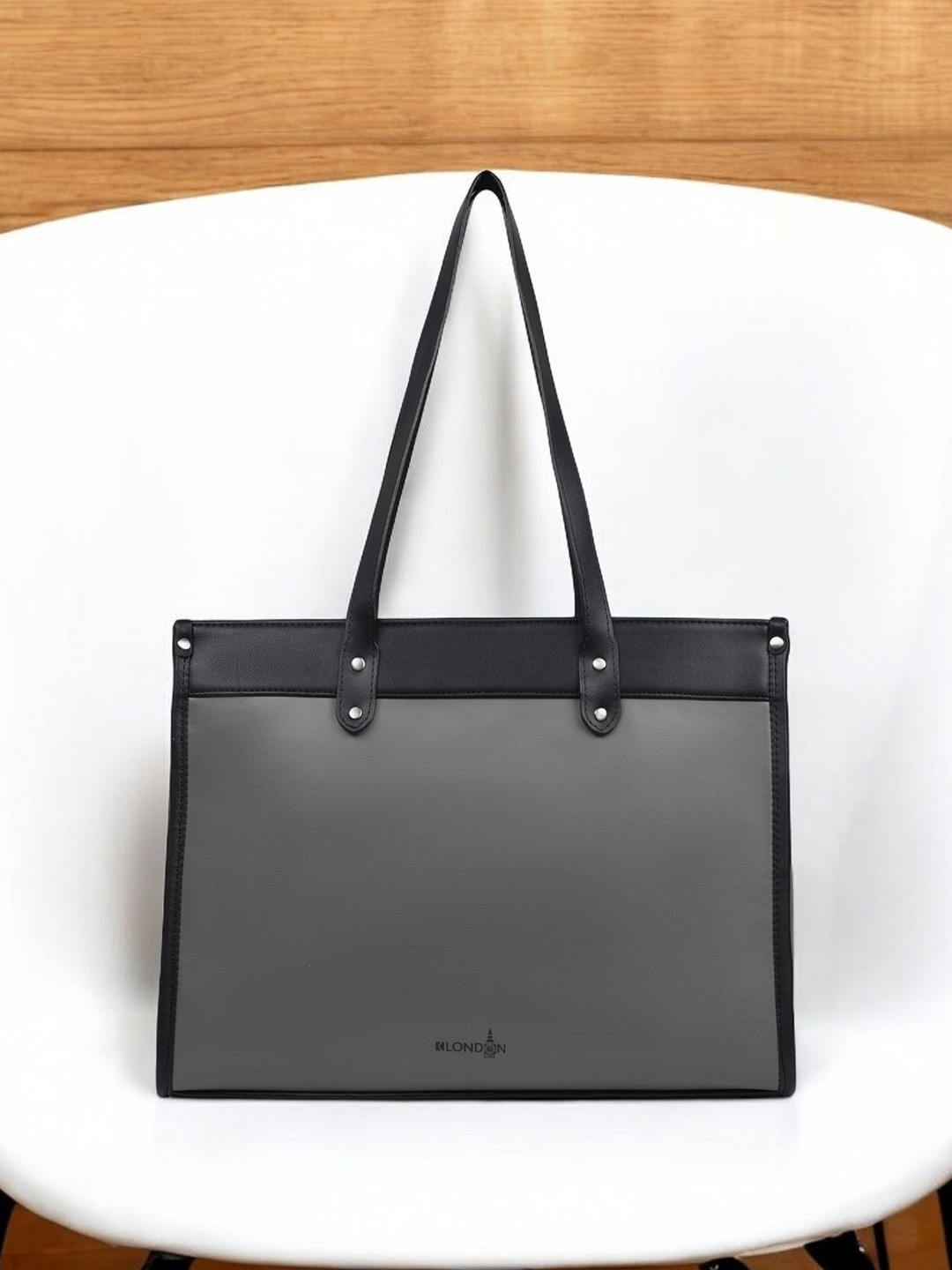 K London PU  Leather  Swagger Tote Bag