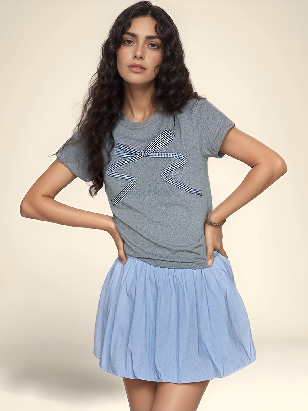 Outzidr Women Basic Bow Top