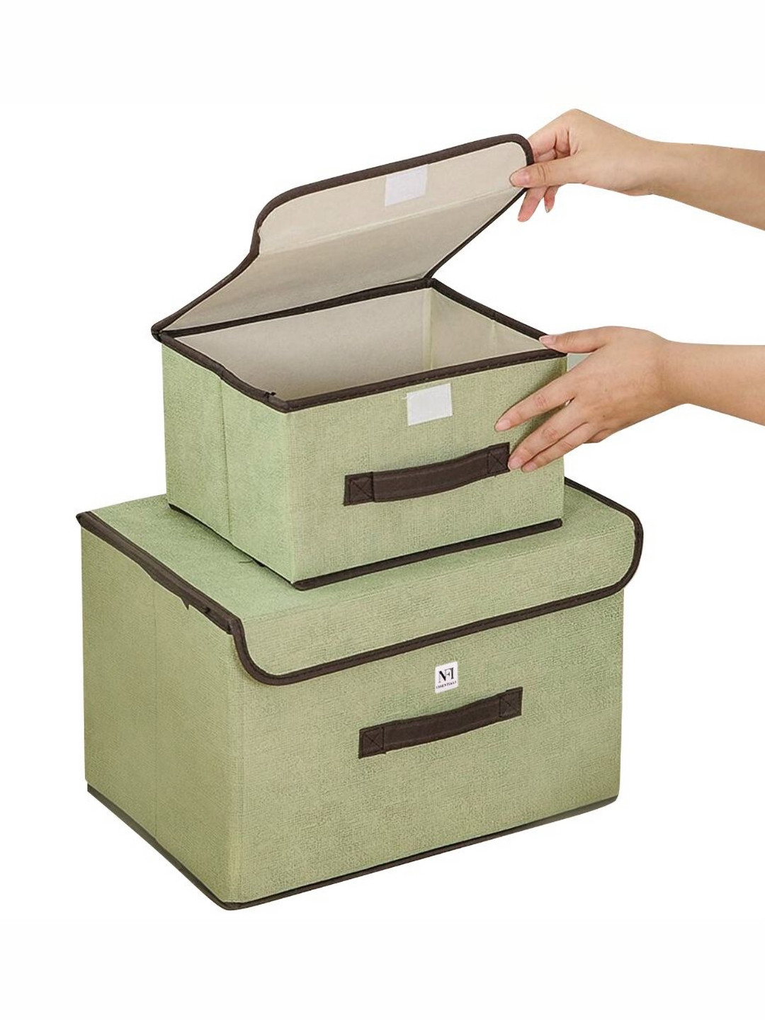 NFI essentials Green 2 Pieces Foldable Storage Box