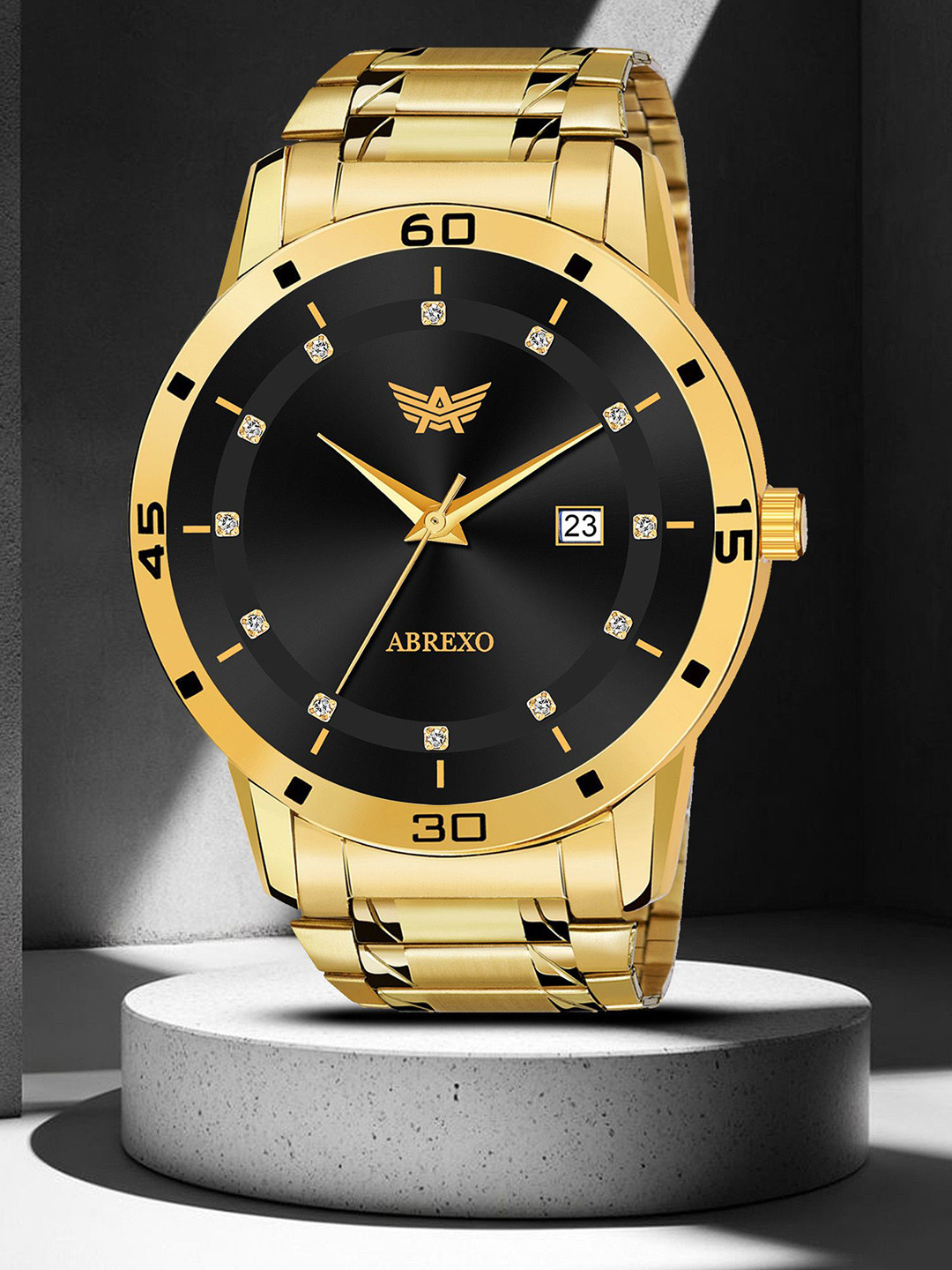 Abrexo Men Embellished Dial Analogue Watch Abx1326