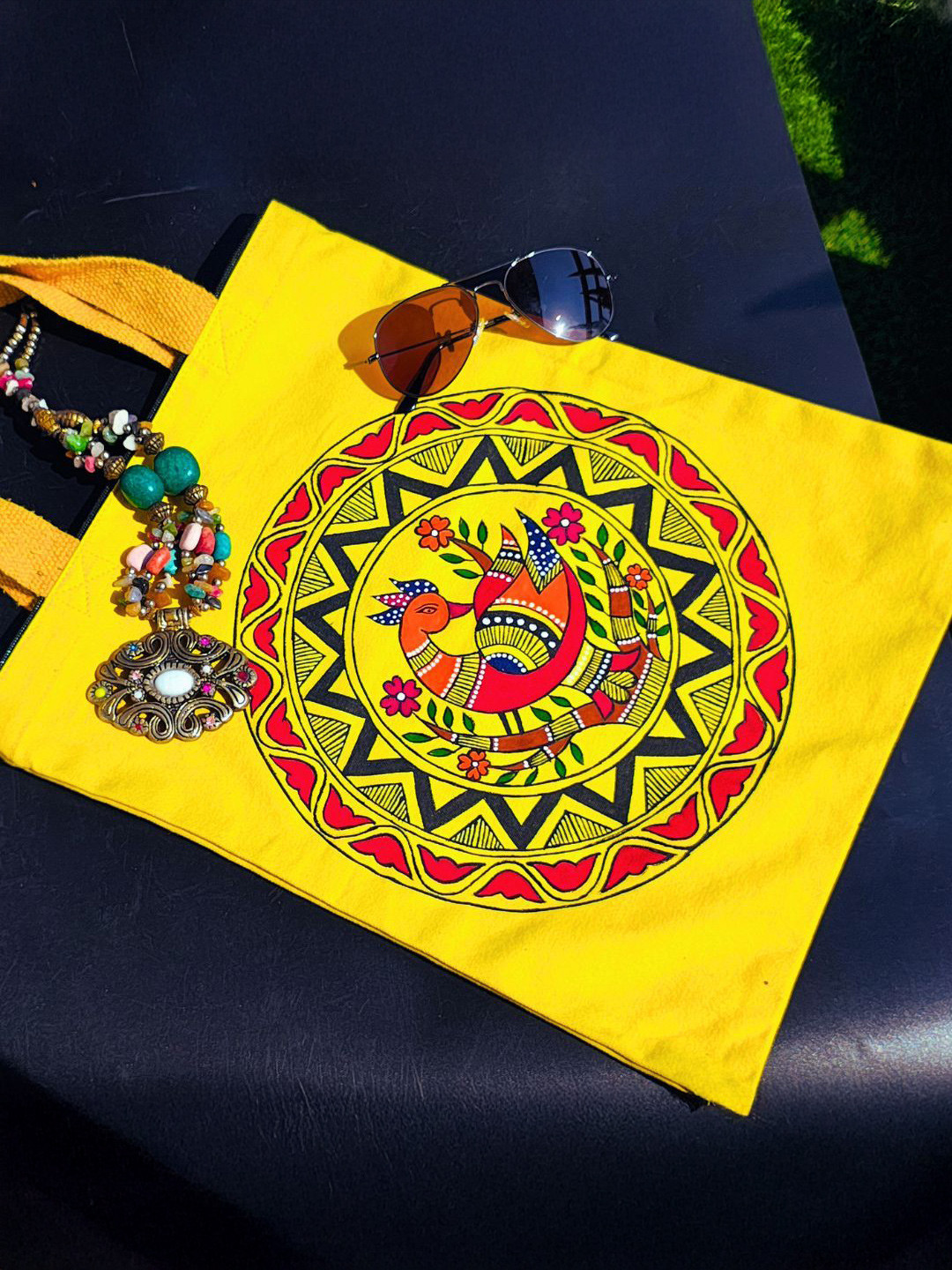 TheYUGO Printed Shopper Sling Bag with Applique