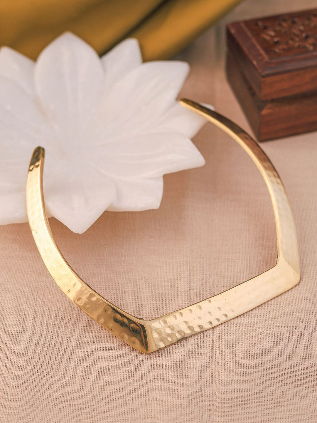 VIRAASI Gold-Plated Geometric Shaped Necklace
