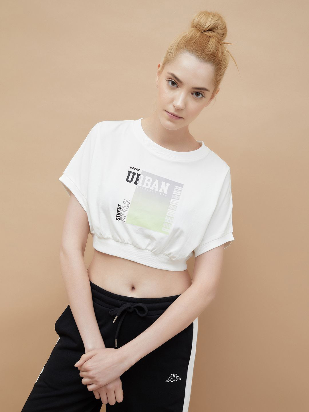 Kappa Printed Cotton Crop T-shirt