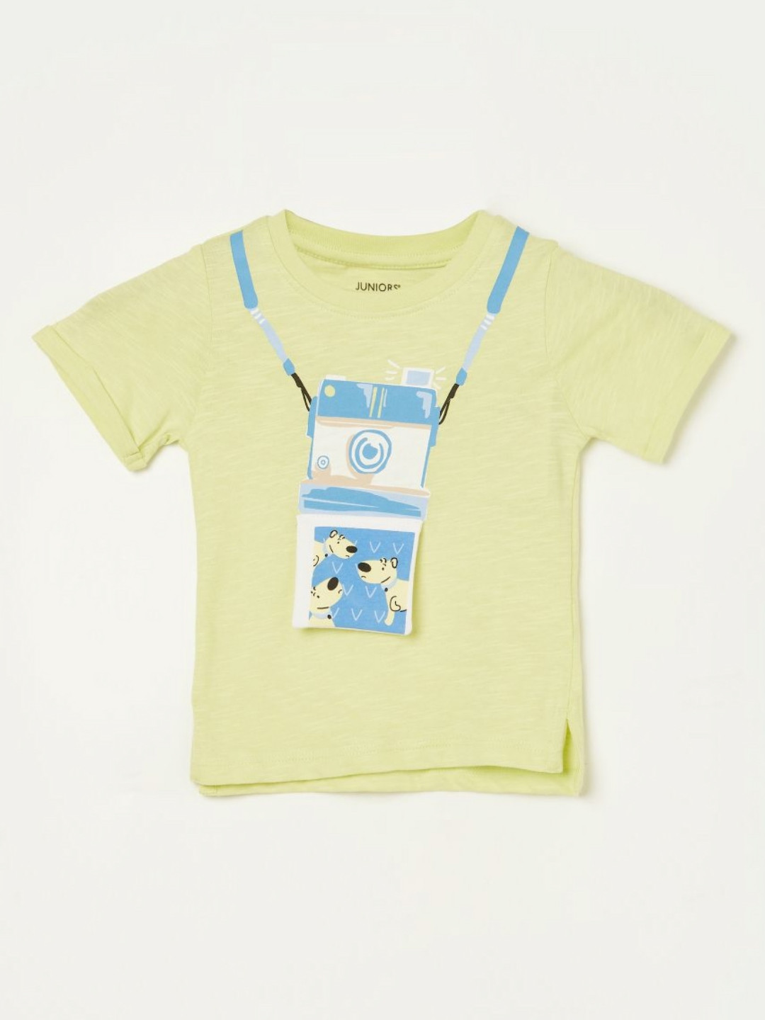 Juniors by Lifestyle Boys Printed Applique Regular Fit Cotton T-shirt With Mask