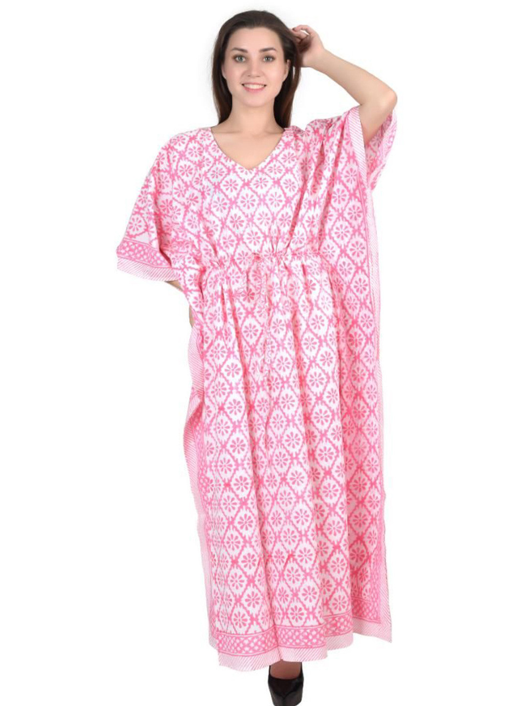 Fabric Venue Ethnic Motifs Printed Kaftan Maxi Dress