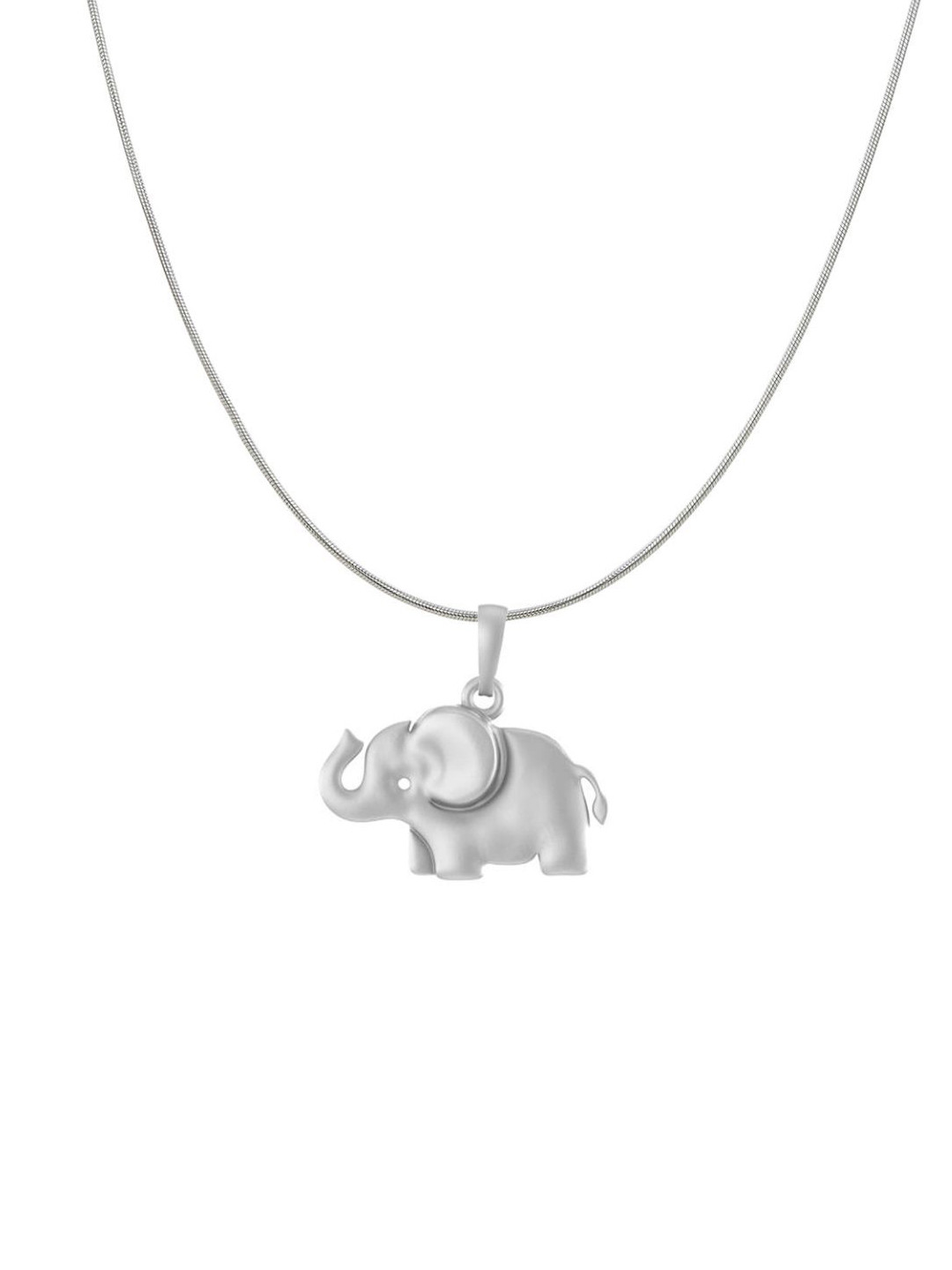 Metronaut 92.5 Sterling Silver Elephant Pendant with Chain