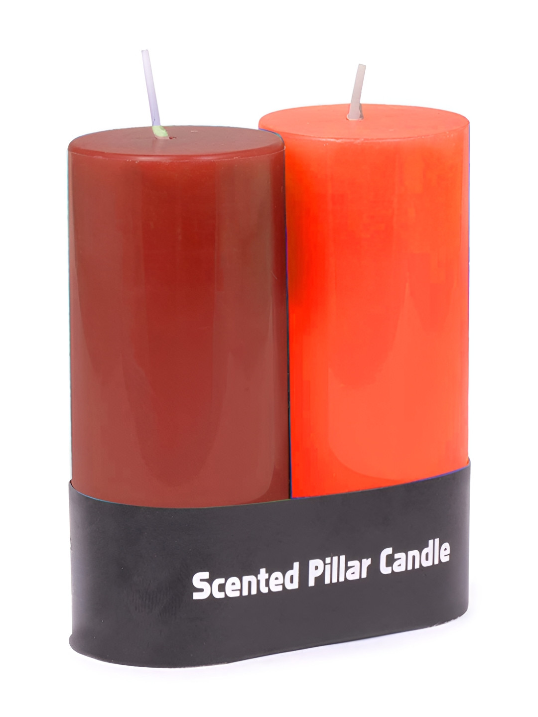 PEEPALCOMM 2Pcs 1 Wick Strawberry and Sandalwood Solid Tapered Regular Pillar Candles