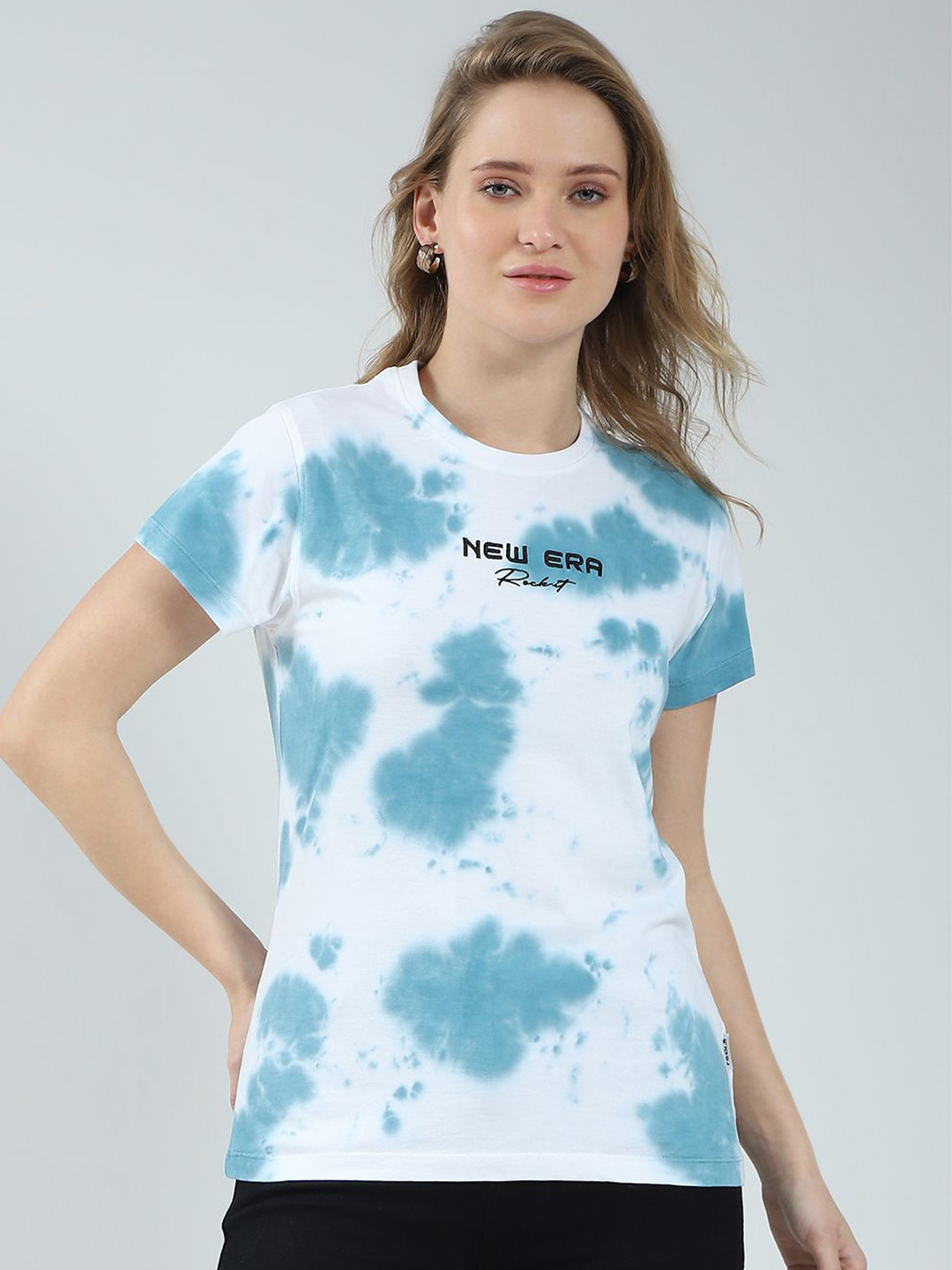 rock.it Women Tie and Dye Dyed Pure Cotton T-shirt