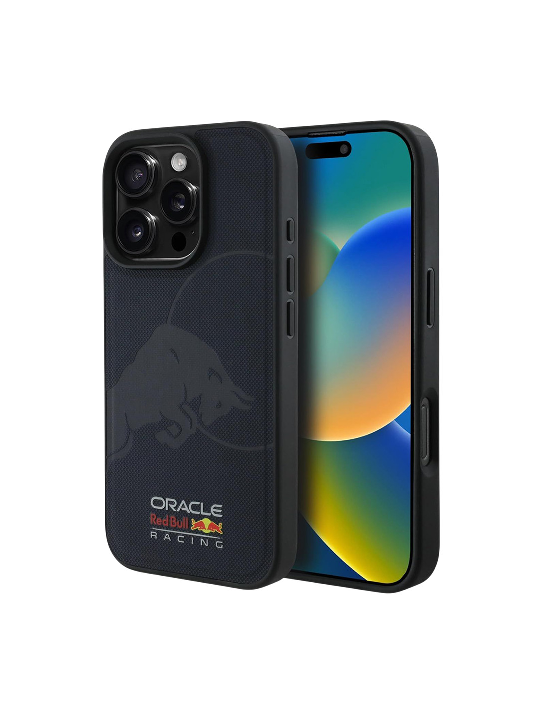 ORACLE REDBULL RACING Geometric Printed iPhone 16 Pro Max Back Case Mobile Accessories