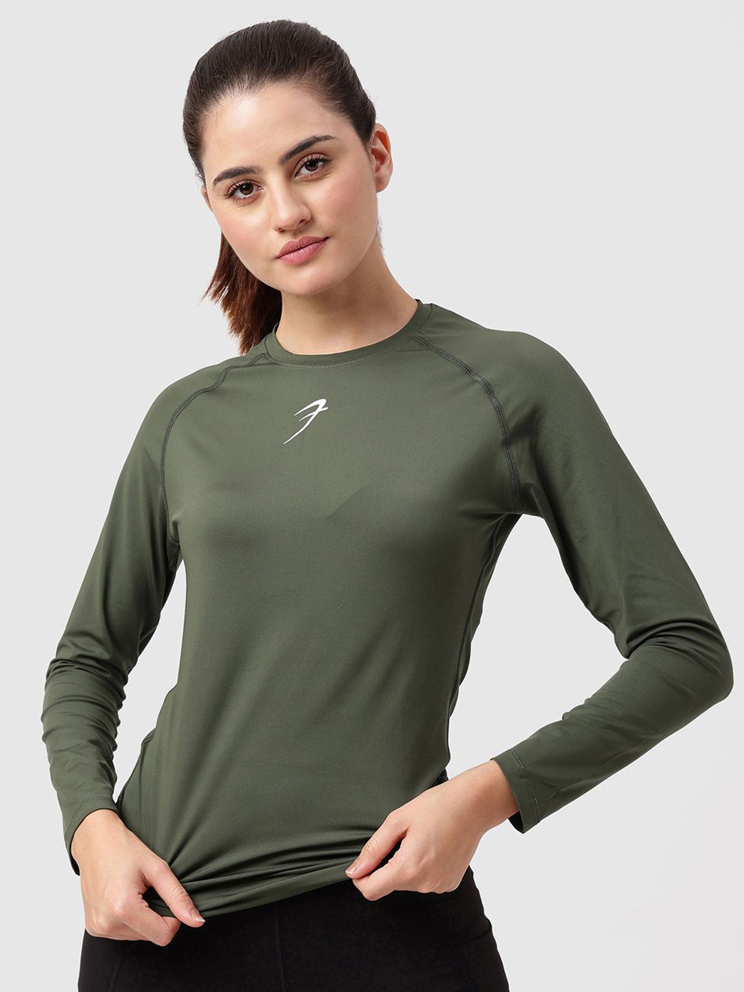 FUAARK Women Compression Top Full Sleeve T-Shirt for Gym Sports Yoga