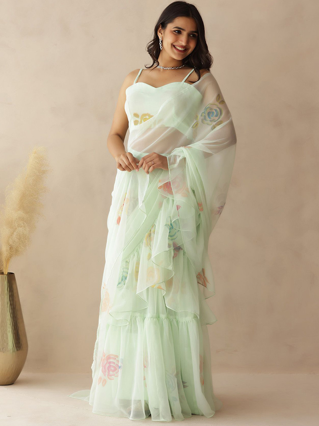 DEASHA INDIA Printed Saree With Blouse