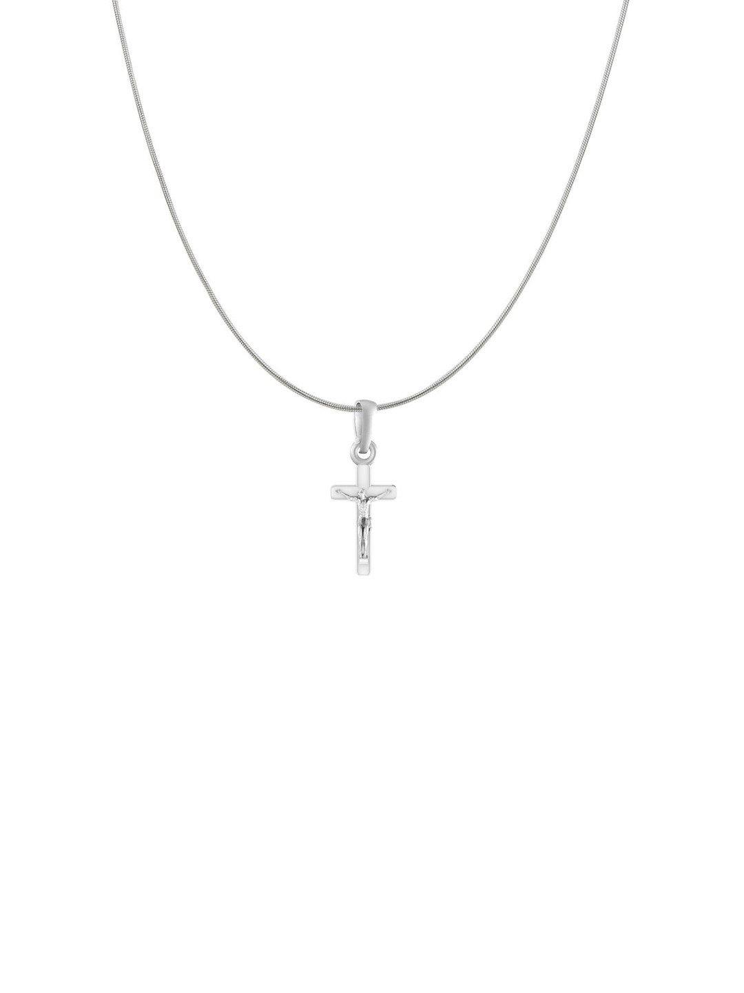 Metronaut 92.5 Sterling Silver Jesus Pendant With Rope Chain