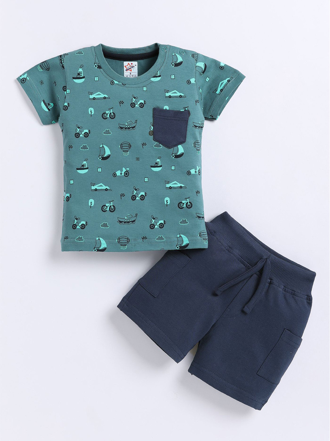 Universal Stars Boys Printed Pure Cotton T-shirt With Shorts