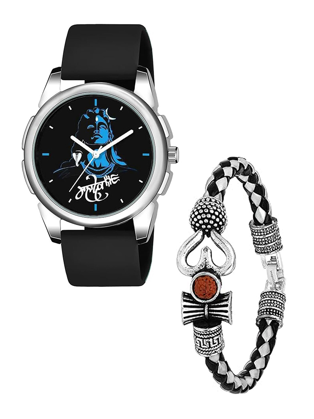 JUST LIKE Men Printed Dial & Straps Analogue Watch 883 blue madev & sl damaru co-2