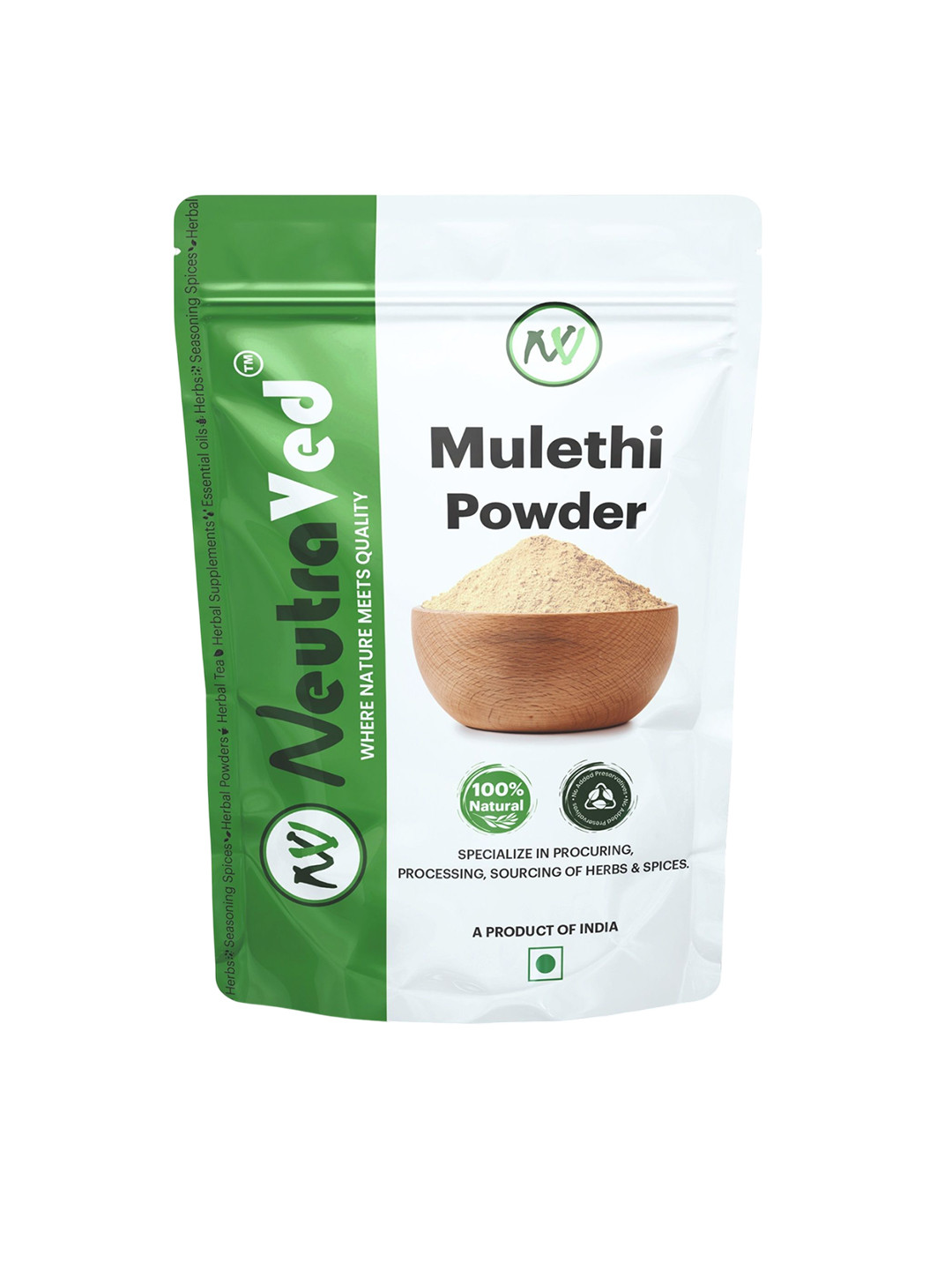 NeutraVed Natural Mulethi Powder For Hair And Skin  - 200 g