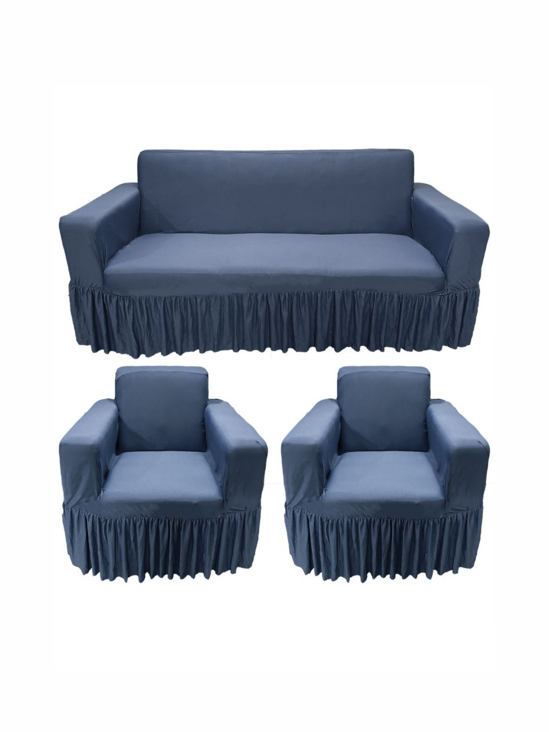 GIFTS ISLAND Grey 5 Pieces Sofa Cover With Arms