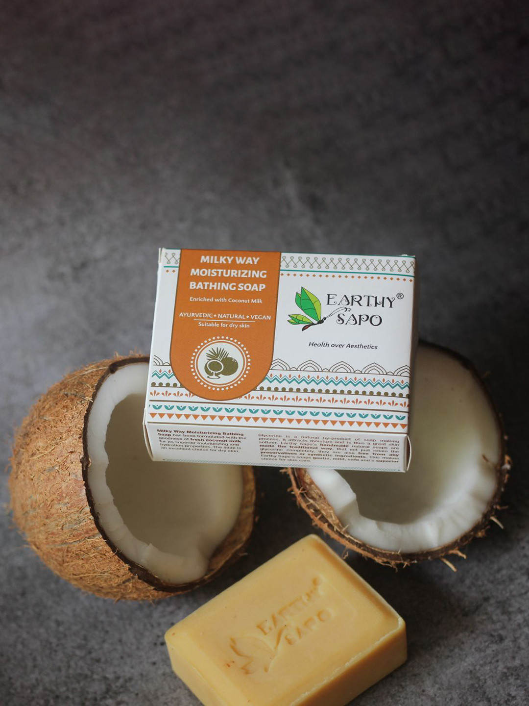 EARTHY SAPO Set Of 2 Milky Way Moisturizing Bathing Soap - 100 g Each