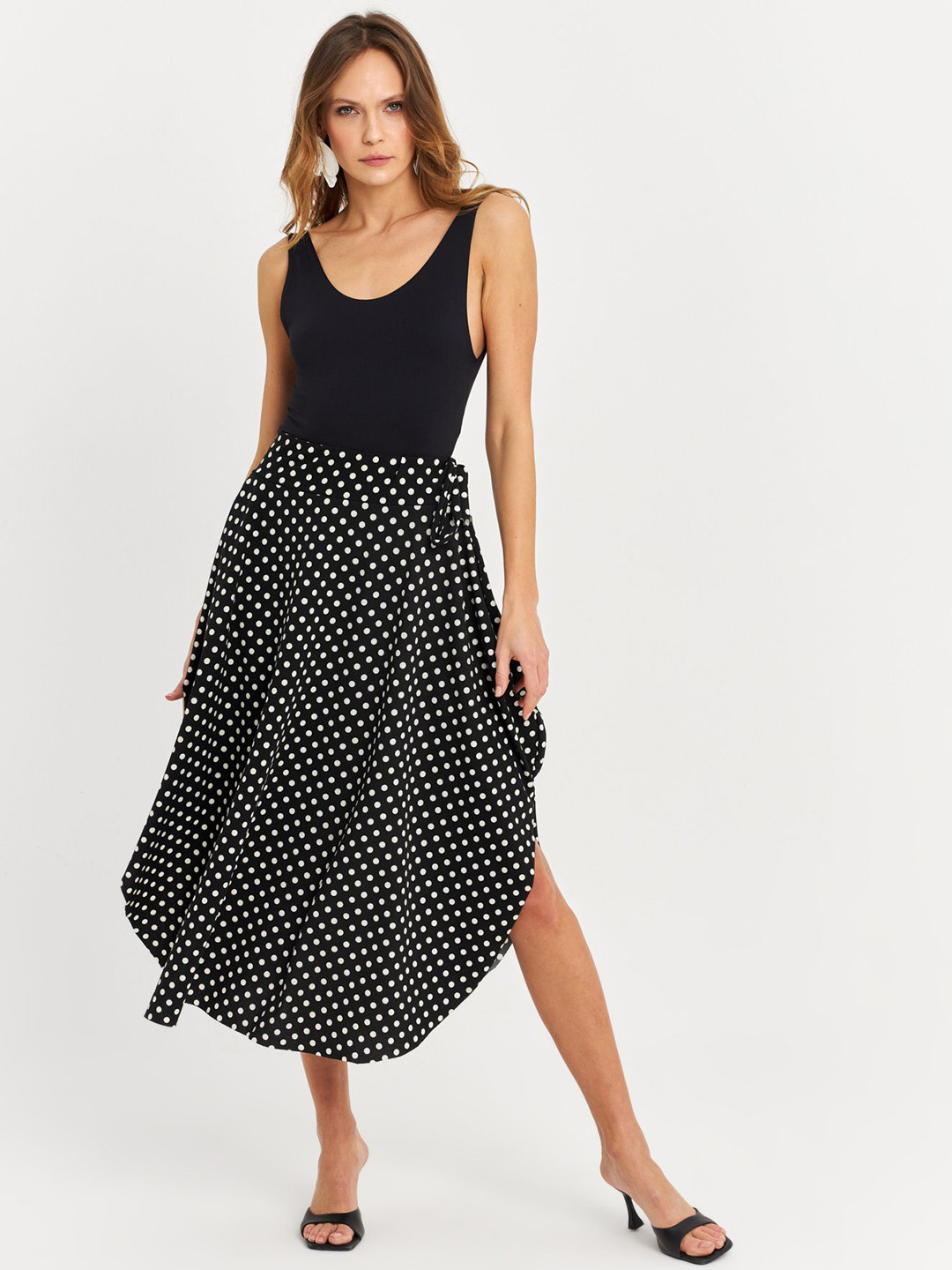 Cool & Sexy Printed Flared Midi Skirt