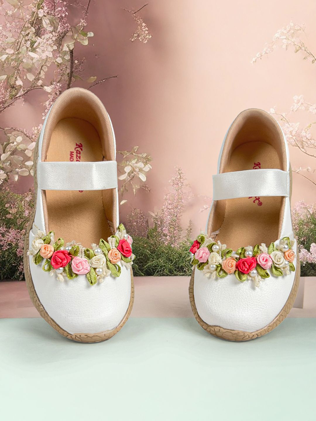 KazarMax Girls White Mary Janes