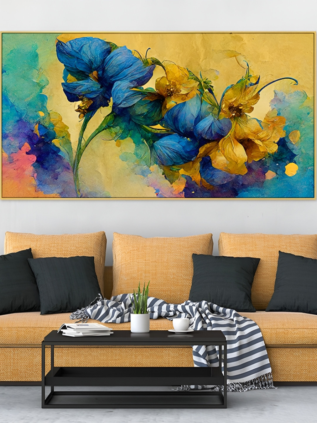 DEKORSTATION Wood Wall Rectangle Paintings Wall Art - 24 x 47In