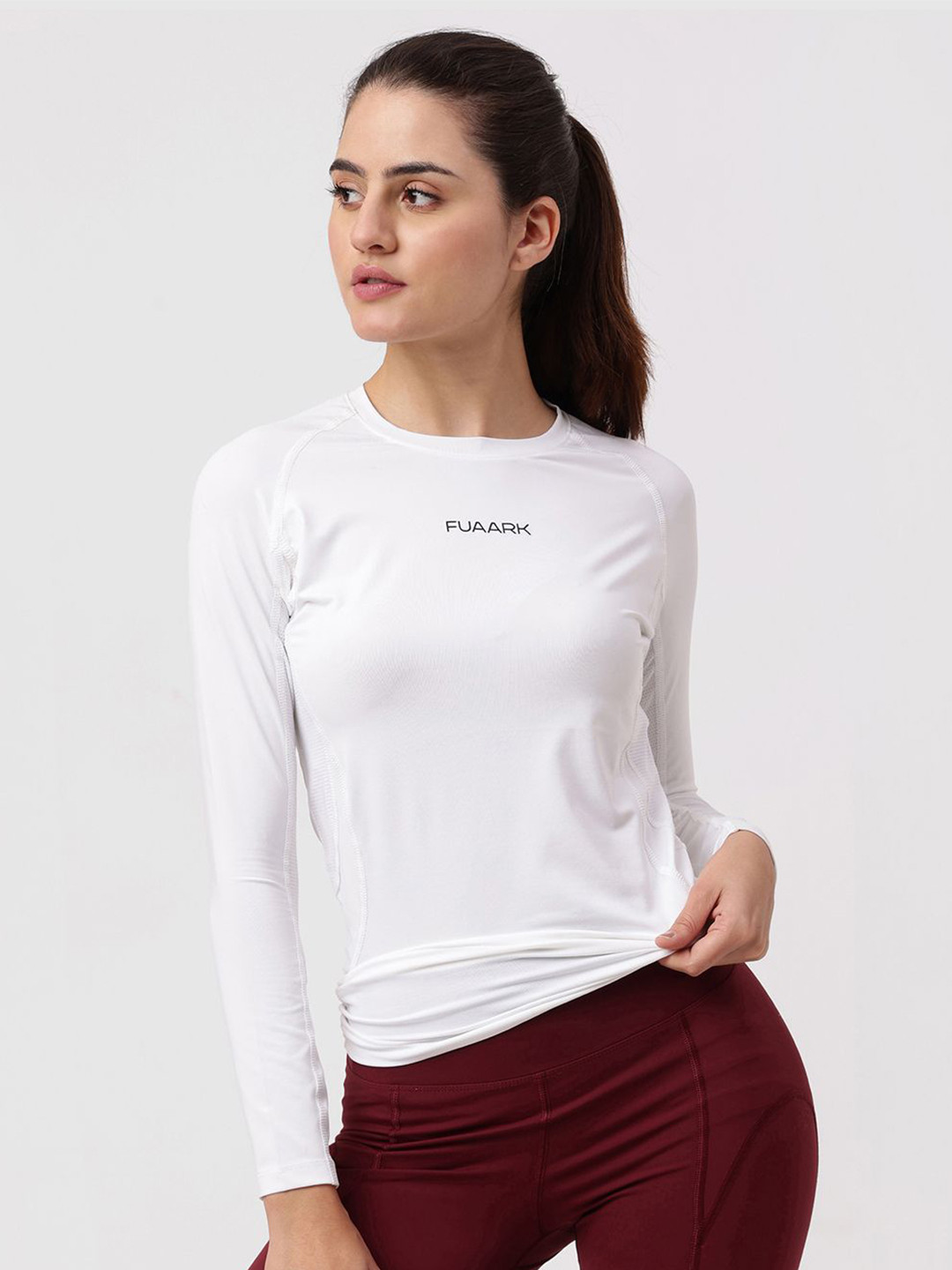 FUAARK Women Moisture Wicking Polyester Compression T-shirt