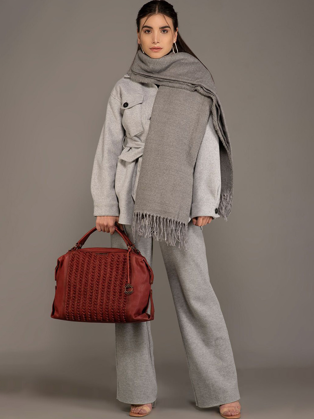 CLASSICUIR Marseille Knotted Weave Large Bowler Bag