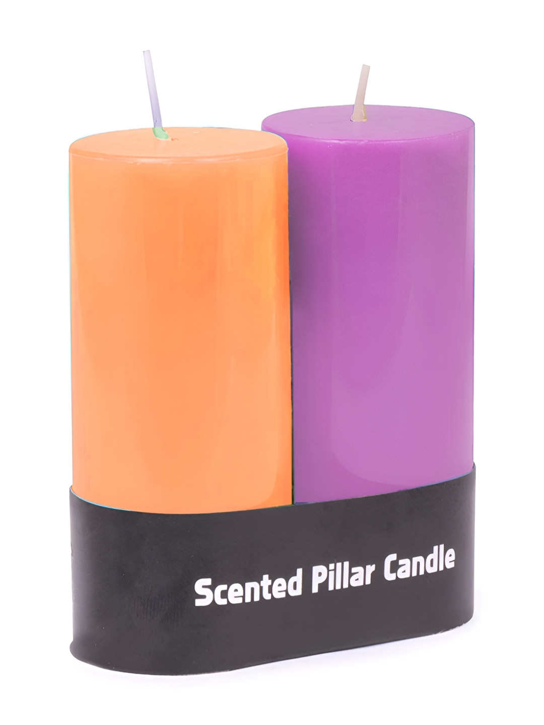 PEEPALCOMM 2Pcs Scented 1 Wick Vanilla and Lavender Solid Tapered Regular Pillar Candles