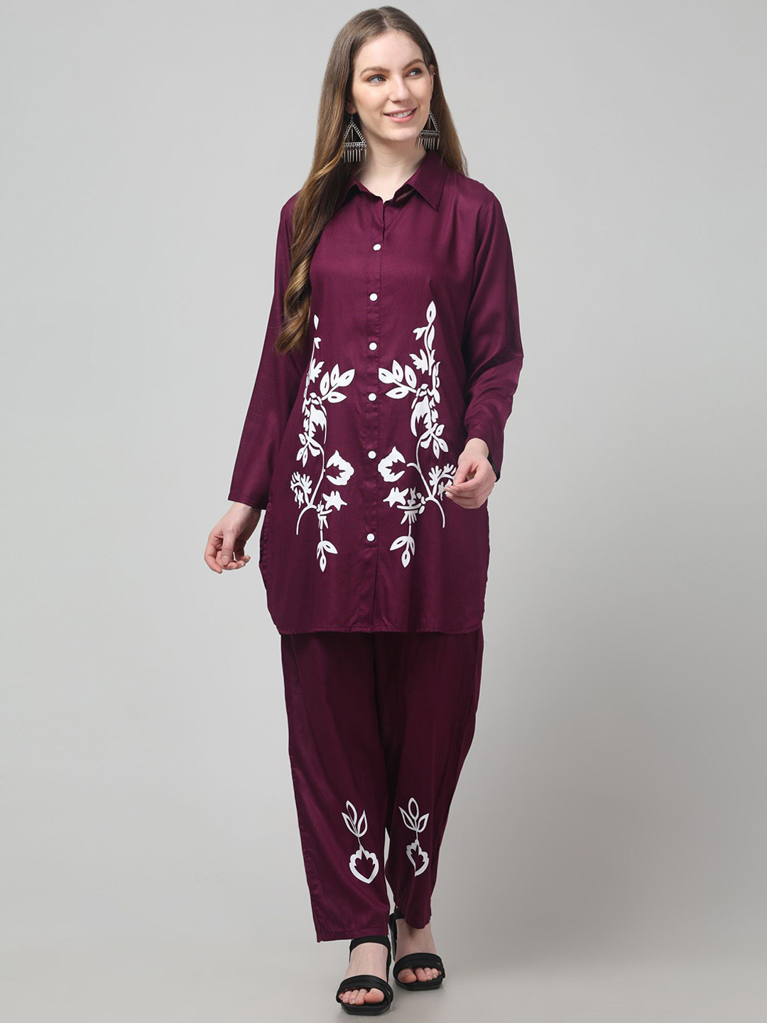 Bright Nex Printed Shirt & Trousers Co-Ord Set