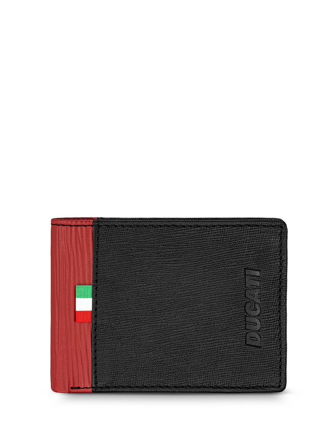 Ducati Rocco Men Colourblocked Leather Two Fold Wallet