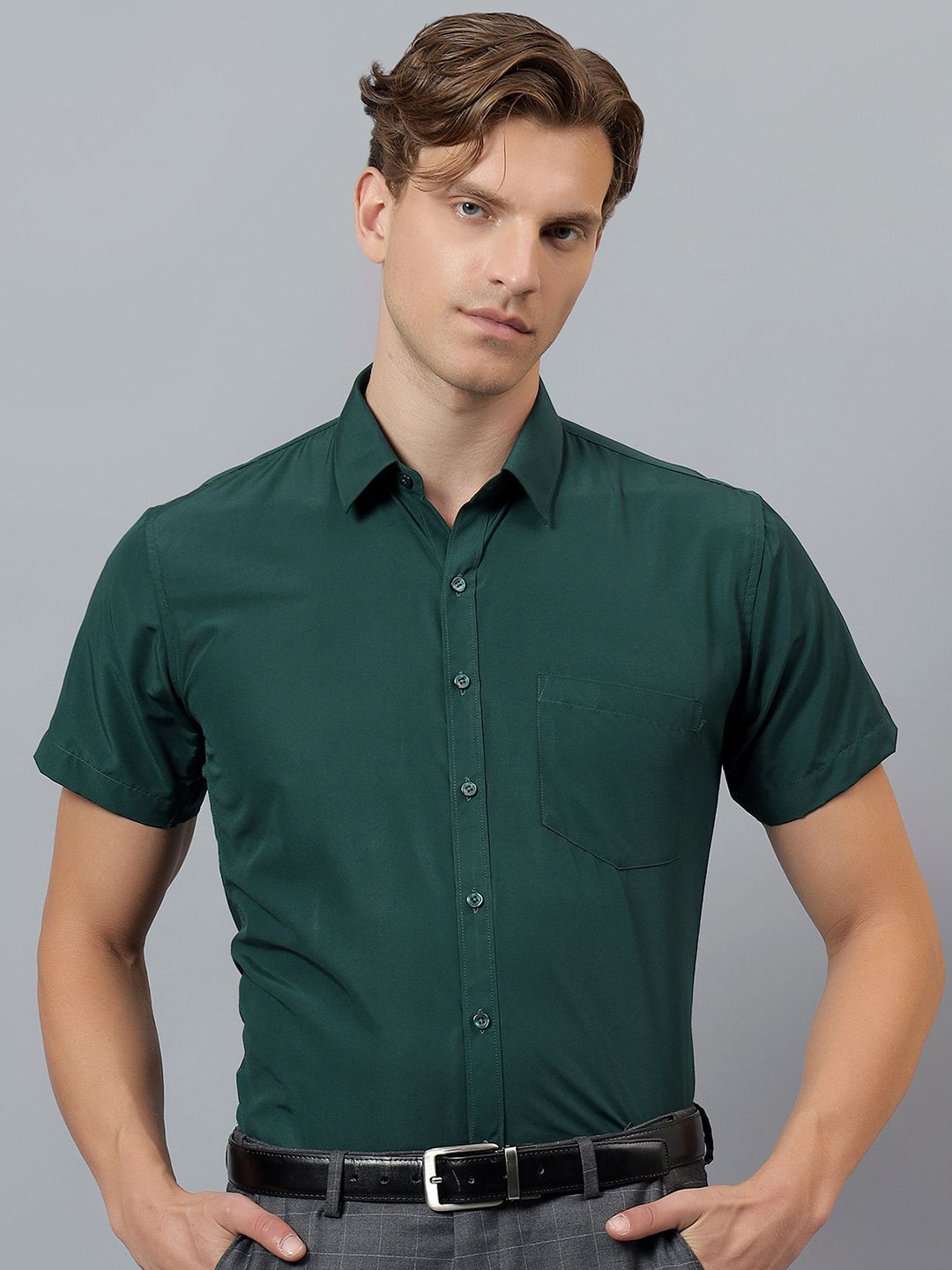 AAAI Enterprises Slim Fit Spread Collar Formal Shirt