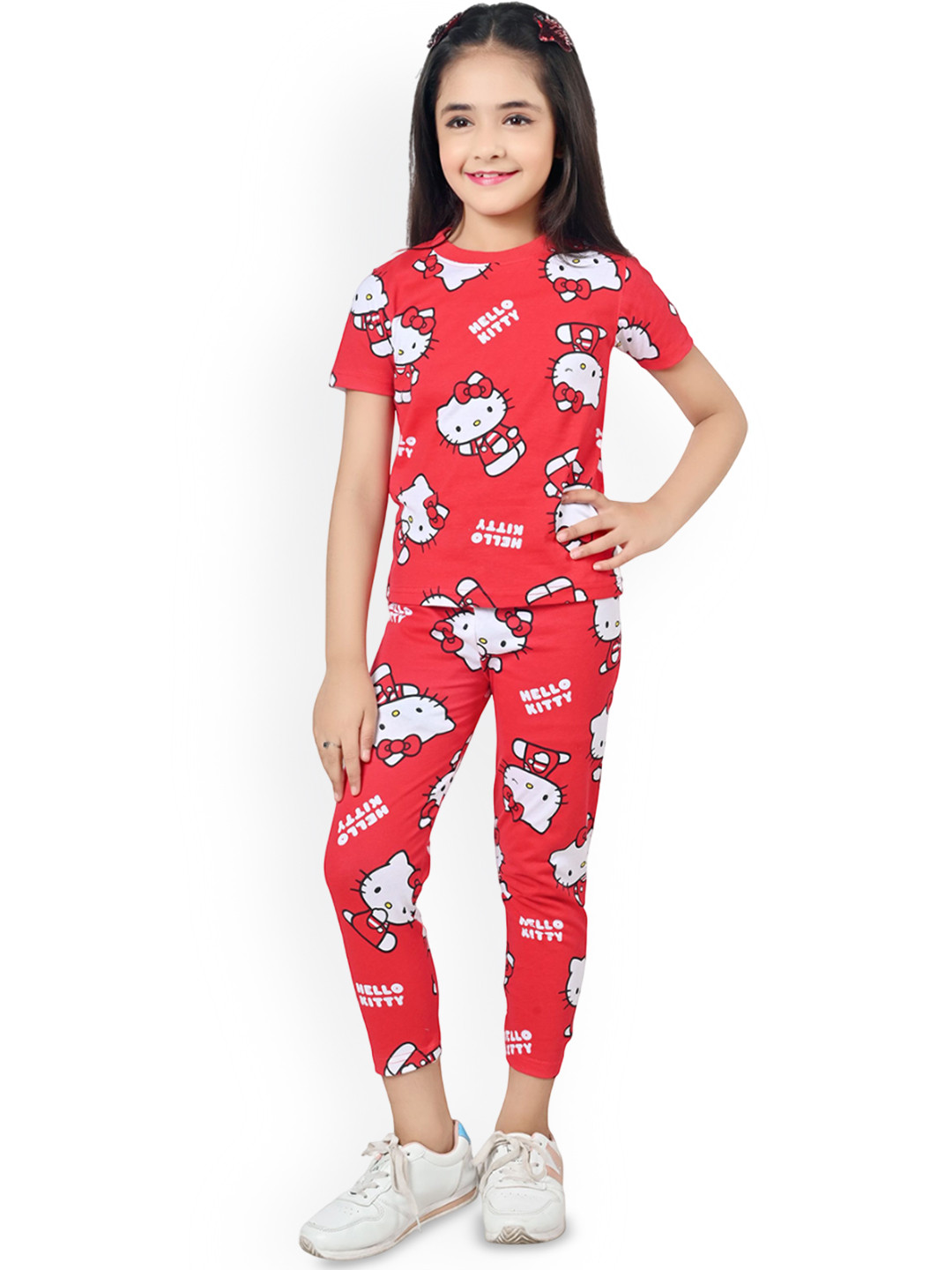Arshia Fashions Girls Printed Night suit