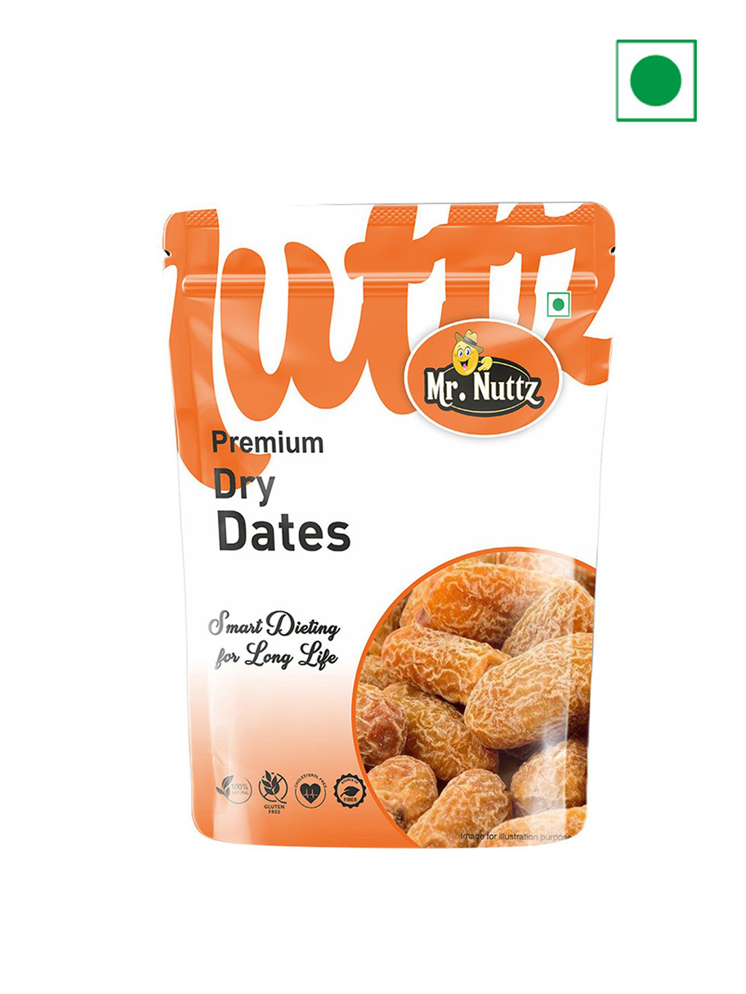 Mr.Nuttz Premium Dry Yellow Dates Pouch - 500 g