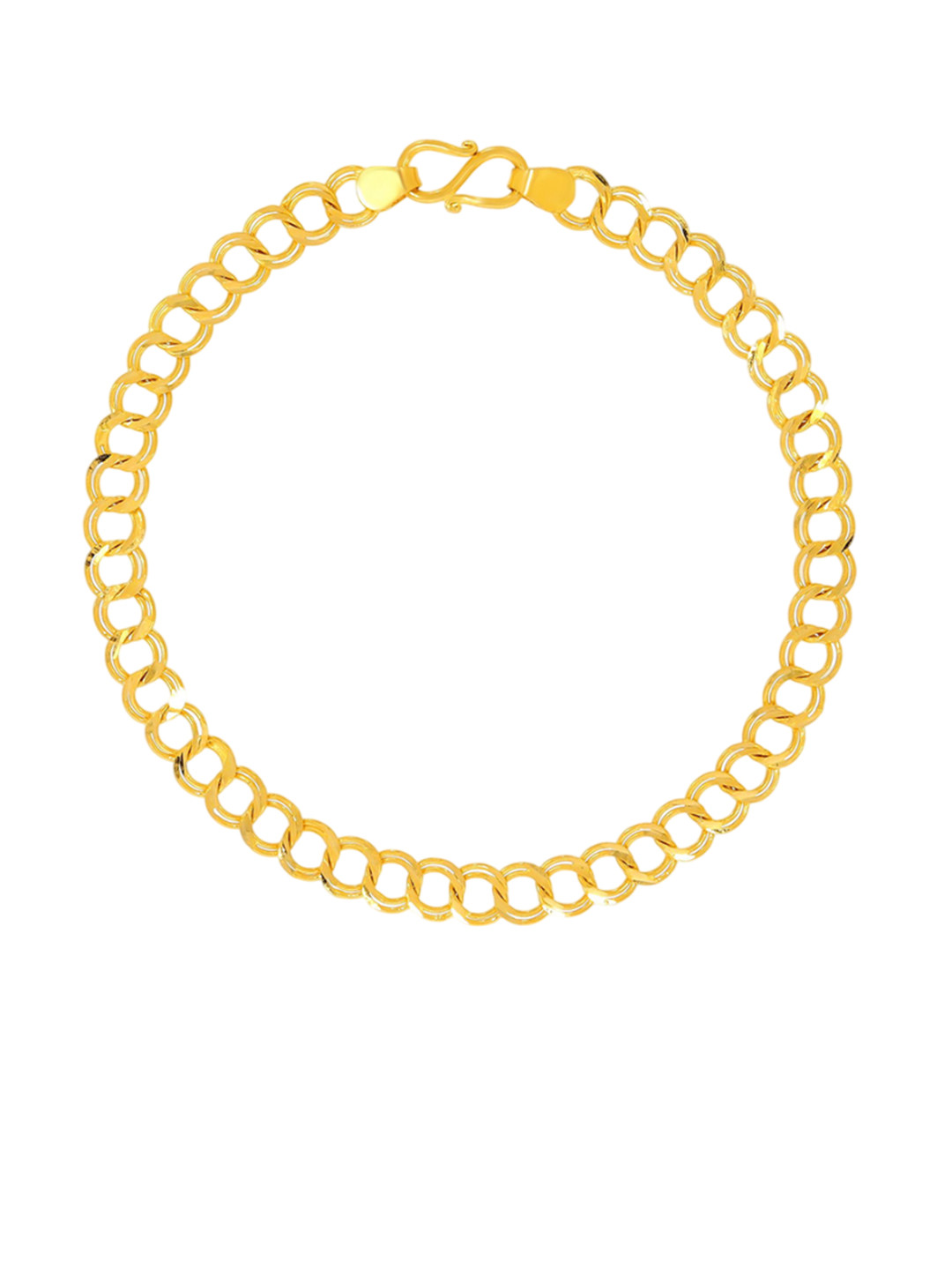 BHIMA Jewels 22K BIS Hallmark 916 Purity  Charmed Links Gold Chain Bracelet