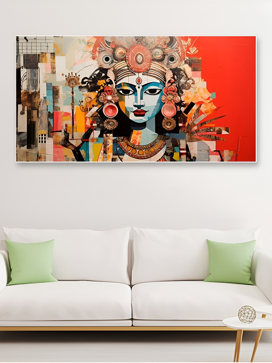 DEKORSTATION Wood Rectangle Paintings Wall Art-47.2 x 23.6In