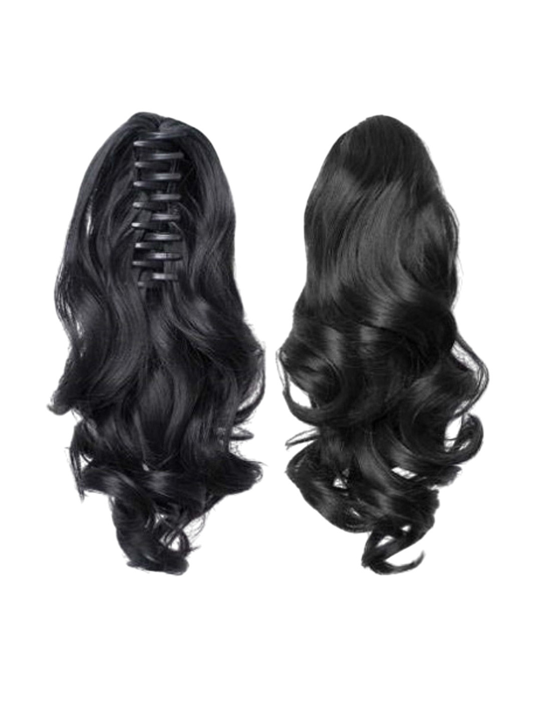 ABS Clip-In Curly Hair Extension - Black - 24 Inches