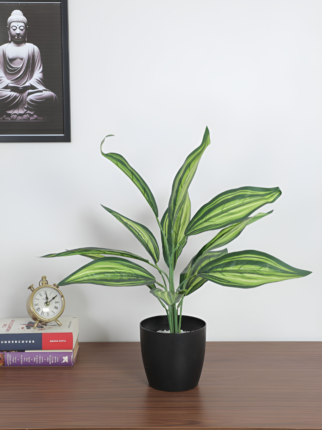 ARICK DECOR Green 1 Pieces Dracaena Artificial Plant With Pot