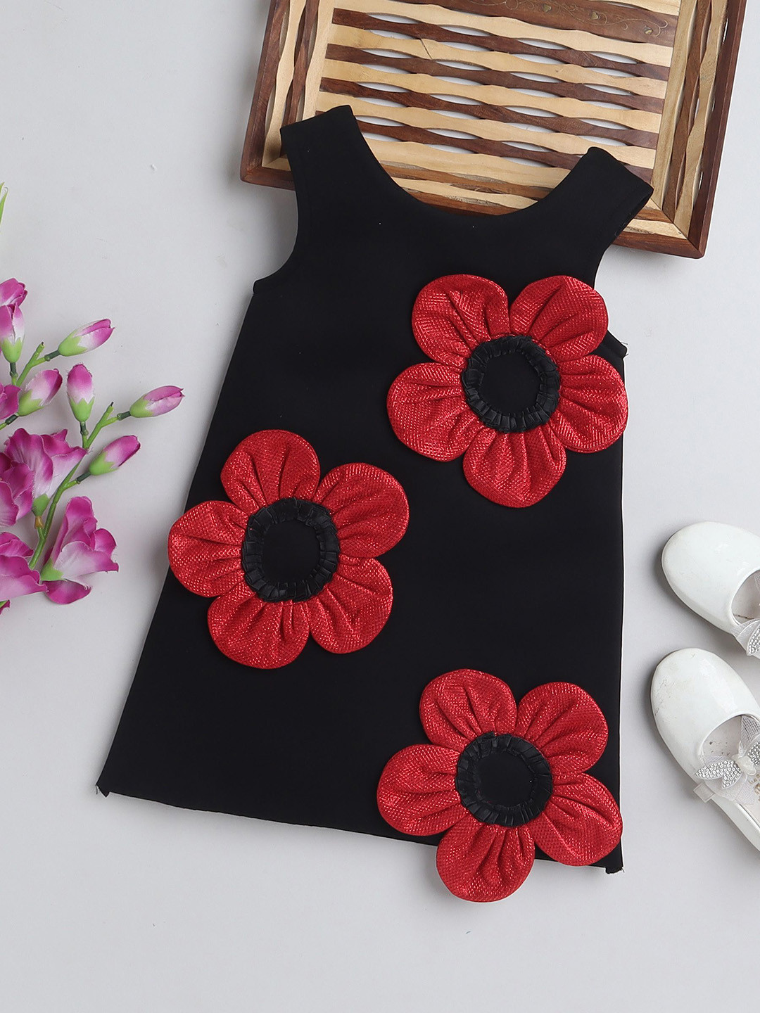 TINY MINY ME Girls Floral Print A-Line Maxi Dress