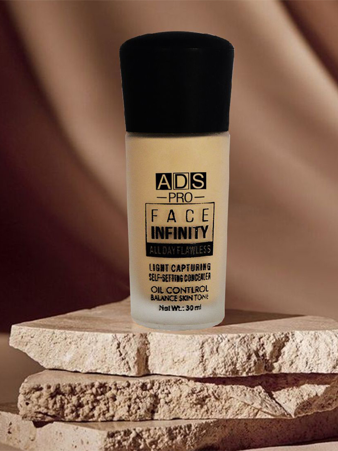 A.D.S Face Infinity Full Coverage Matte Finish Liquid Foundation - 30 ml - Shade 03
