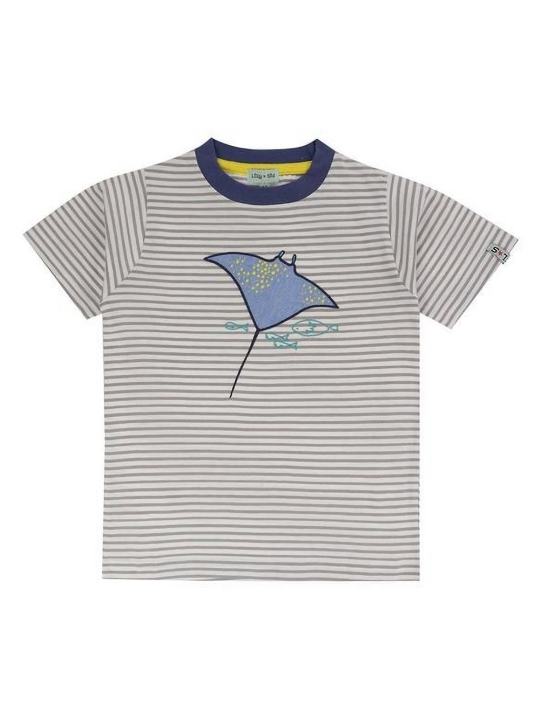 Lilly and Sid Boys Striped Organic Cotton T-shirt