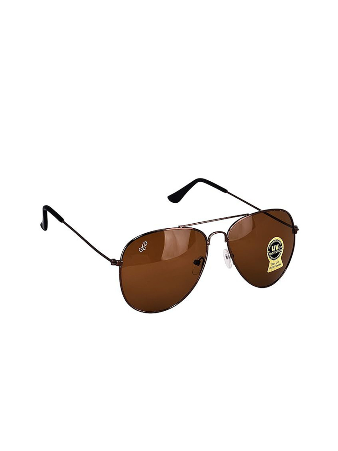 PIRASO Unisex Aviator Sunglasses with UV Protected Lens 3077-BROWN V S BROWN