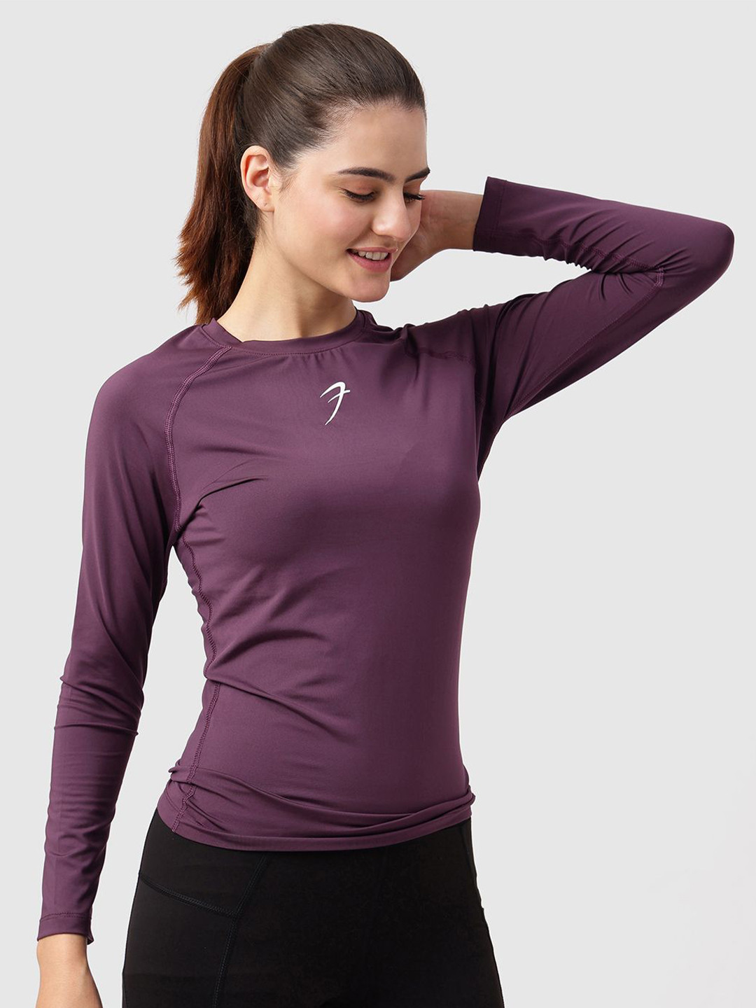 FUAARK Womens Compression Top Full Sleeve T-Shirt for Gym Sports Yoga