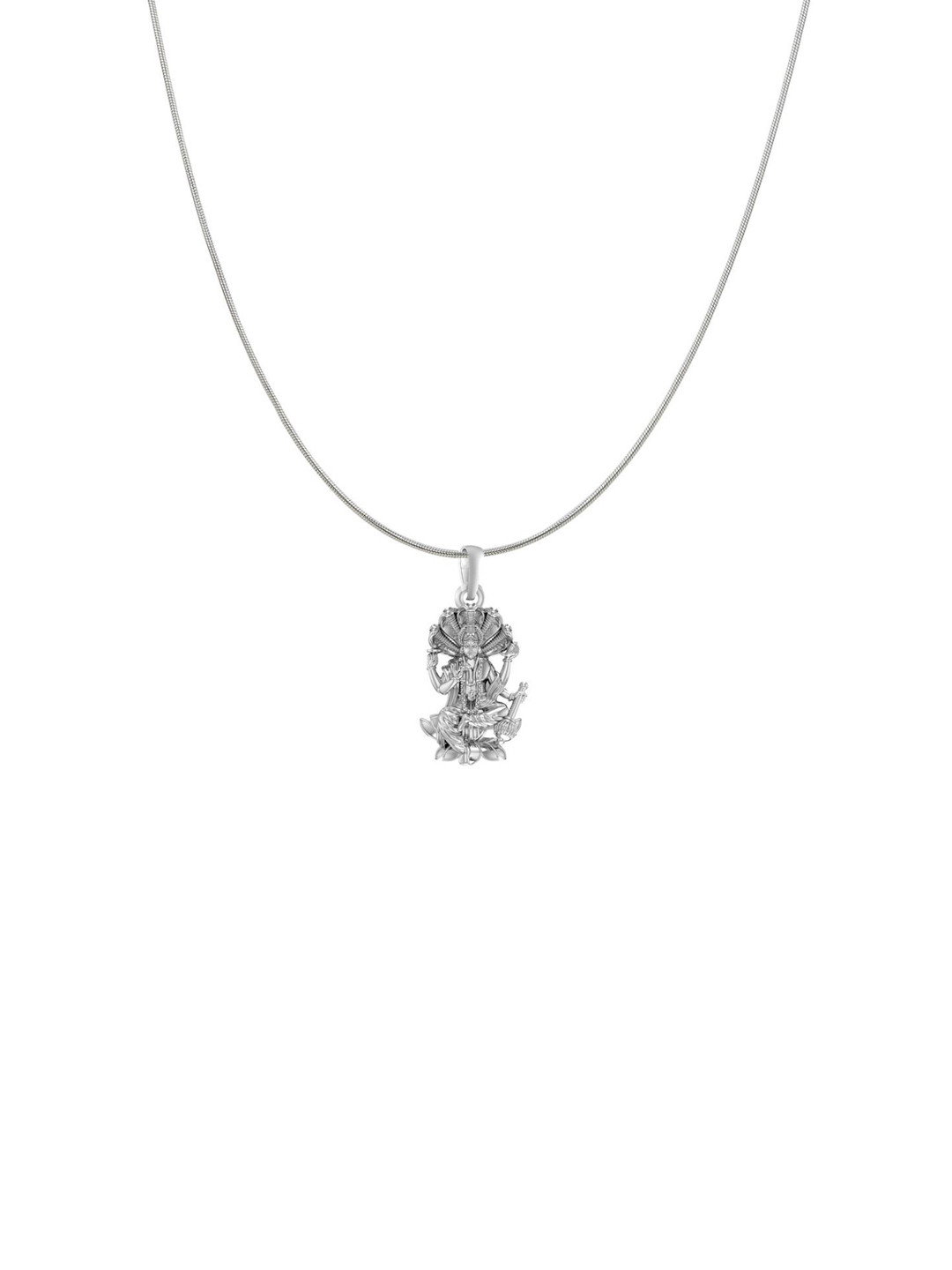 Metronaut 92.5 Sterling Silver Contemporary Vishnu Pendant with Chain