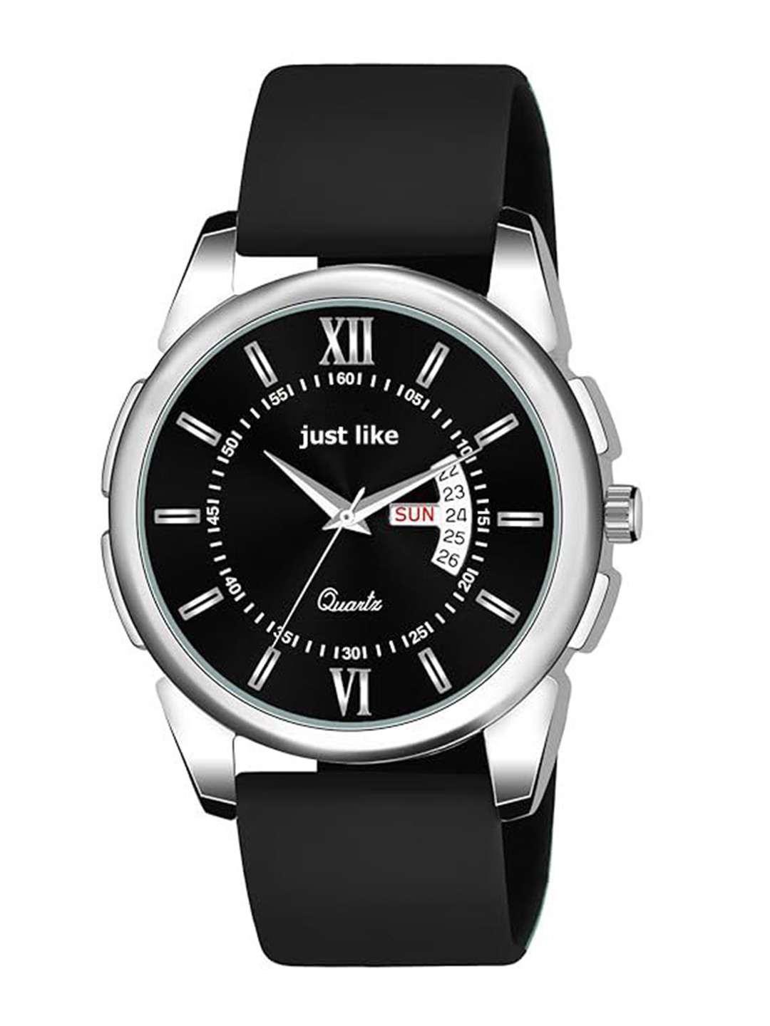 JUST LIKE Men Dial & Straps Analogue Watch 883 black day and date