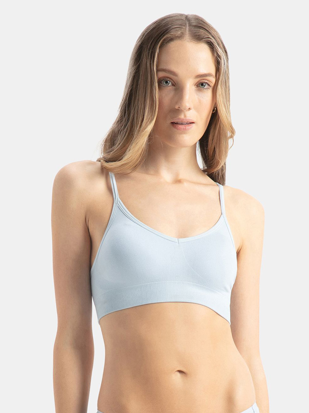 Jockey Wirefree Seamfree Non Padded Nylon Full Coverage Bra Optional Cross Back-FE74