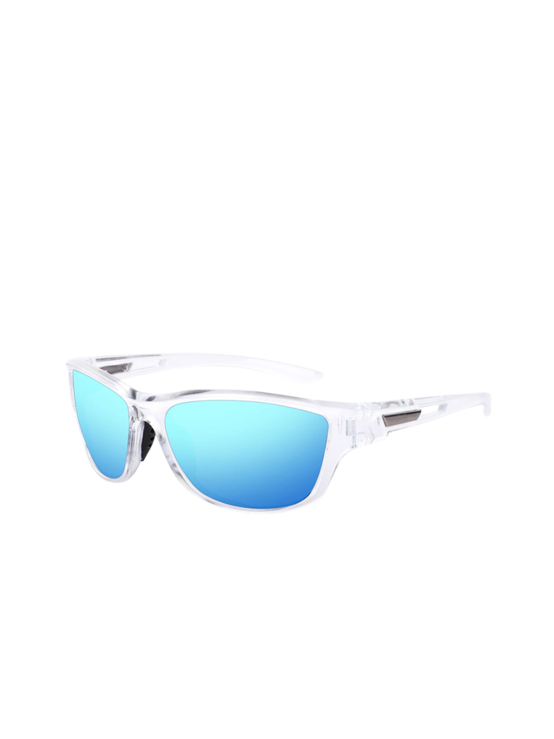 PIRASO Unisex Sports Sunglasses with Polarised Lens 1356 WHITE BLUE