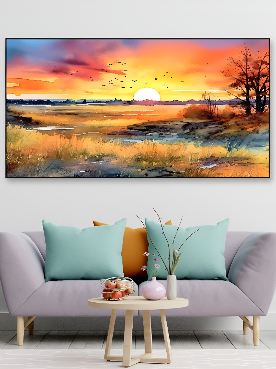 DEKORSTATION Wood Wall Rectangle Paintings Wall Art - 24 x 47In