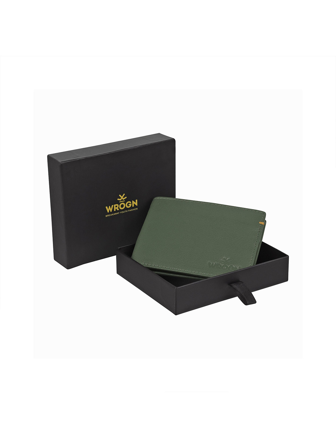 WROGN Men Leather Two Fold Wallet