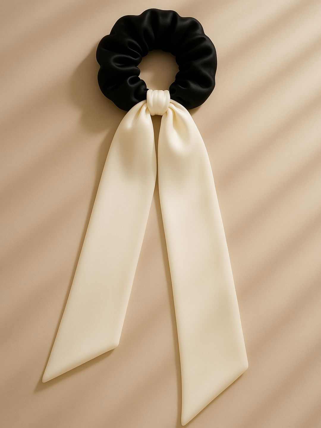 Mueras Women Long Tail Bow Knot Satin Scrunchie